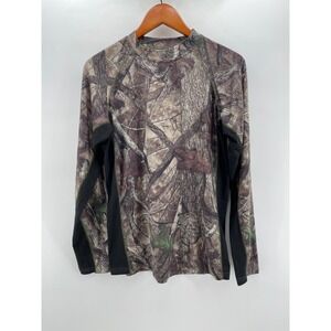 SilverTec Camo Shirt Mens Medium Brown True Timber Long Sleeve Hunting Outdoor